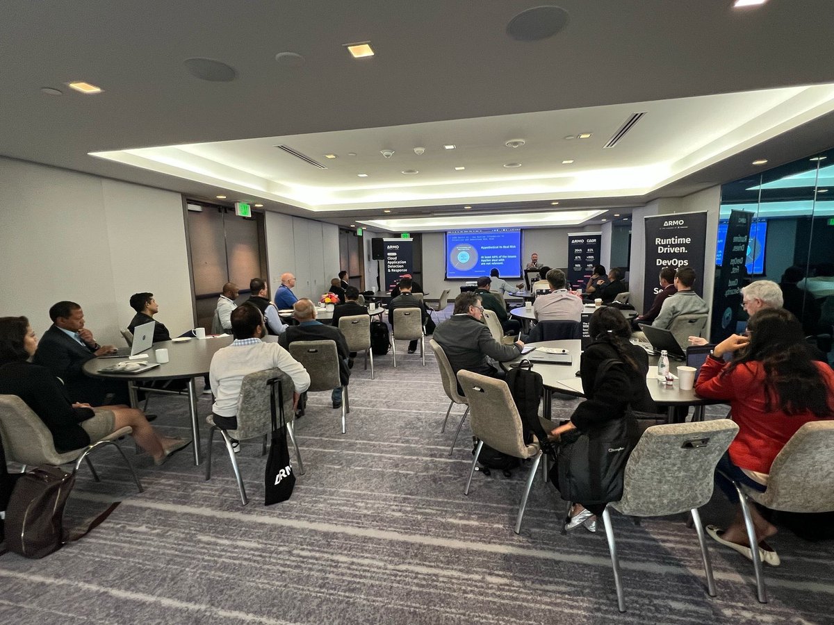ARMOsec (@armosec) on Twitter photo Live at CADR:CON in
San Francisco today <a href="/shaulir/">Shauli Rozen</a> was joined by Latio Tech โs <a href="/JamesBerthoty/">James Berthoty</a> and a room full of participants who all came together to hear why itโs time to โStart Right, Shift Left" - we should actually start with runtime instead of posture. Live at CADR:CON in
San Francisco today <a href="/shaulir/">Shauli Rozen</a> was joined by Latio Tech โs <a href="/JamesBerthoty/">James Berthoty</a> and a room full of participants who all came together to hear why itโs time to โStart Right, Shift Left" - we should actually start with runtime instead of posture.