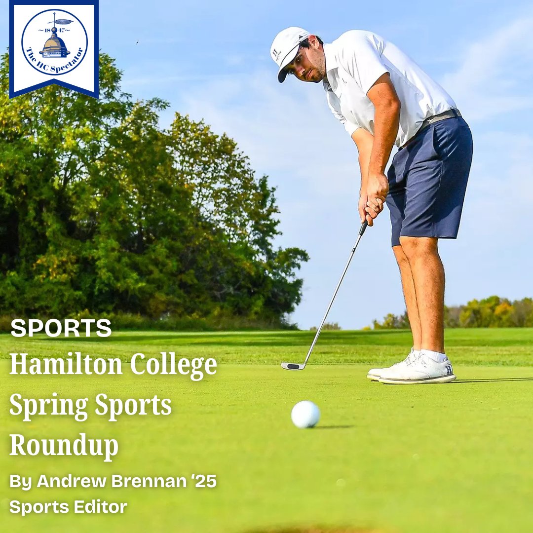 HCSpectator's tweet photo. SPORTS | Andrew Brennan ’25 provides the weekly wrap-up for Hamilton’s Spring sports teams, such as a last-minute win for Men’s Lacrosse over Trinity College, a dominant win for Men’s Tennis over Bates College, and a Senior Day win for Women’s Tennis over Bates. https://t.co/MQe3sKYt72