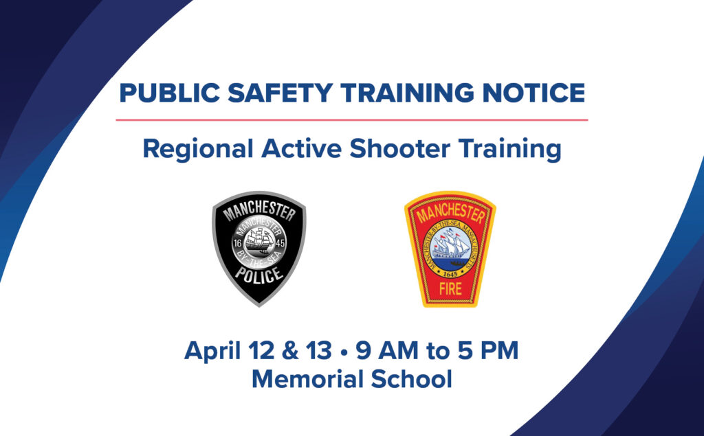 Active Shooter Training April 12 &amp; 13: The Manchester Police and Fire Departments will participate in Active Shooter Training on Saturday, April 12 and Sunday, April 13. The training will take place… manchestermapd.com/active-shooter…