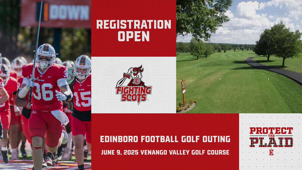 Registration is now live for the Edinboro Football Golf Outing!
tinyurl.com/2dfw34fd