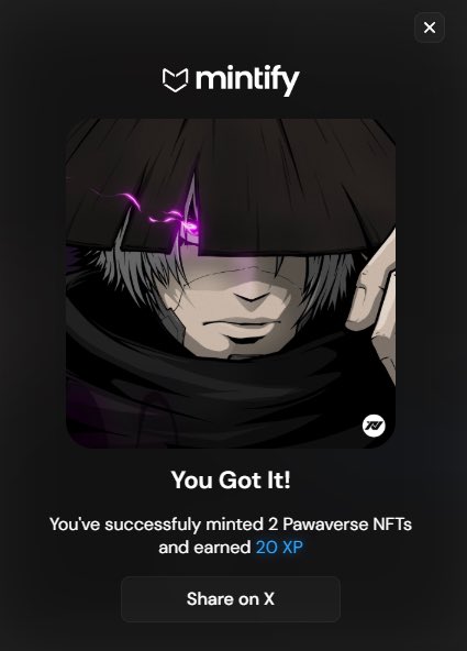 Minted my <a href="/PAWAverse/">PAWAVERSE</a> WL, excited for what <a href="/cakeojames/">Cakeo ✳️</a> has coming 🔥 Shout out to the goat <a href="/phuncal/">phuncal</a> for the animations out of this world 🌟