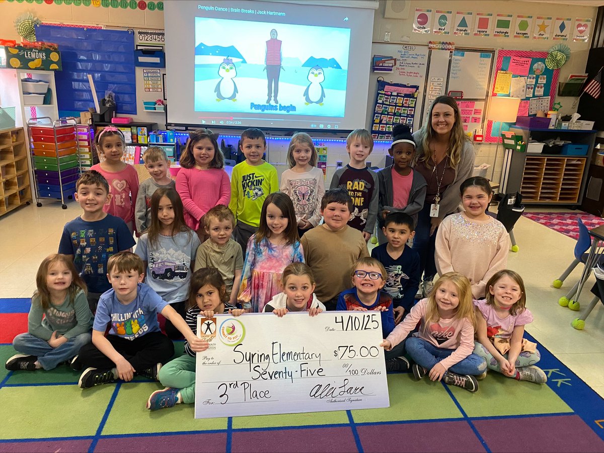 MissHortonSC's tweet photo. In February our class participated in a Commit to Fit Challenge hosted by the Greater Flint Health Coalition. This meant that we competed against other classes in Genesee county to be more active in the classroom. Our class won 3rd place! #Commit2Fit @SyringDragons @swartz_creek https://t.co/bhVuZqaWpw