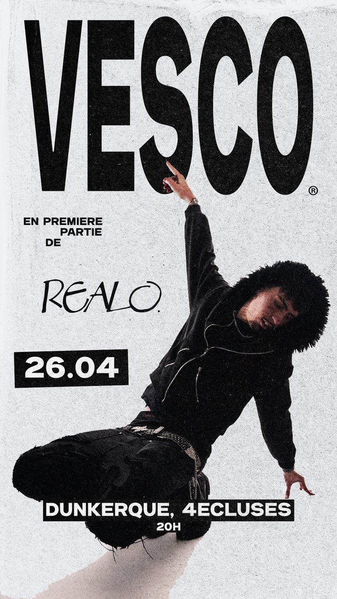 vesco4l's tweet photo. retrouvez moi en première partie de Realo le 26/04 à Dunkerque 🙋🏻‍♂️🙋🏻‍♂️ https://t.co/SxZFbnFslz