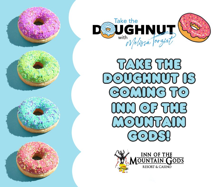 I am so excited to bring Take the Doughnut to the Inn of the Mountain Gods scholarship event in May!

<a href="/Innofthemtgods/">Inn of the Mountain Gods</a>
#innofthemountaingods #godscountry #mescalero #newmexico #keynote #womanspeaker #TaketheDoughnut