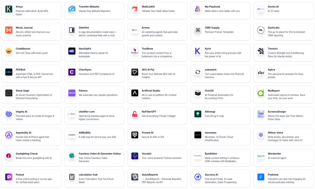 SaidAitmbarek's tweet photo. https://t.co/7uMrMk7NTD — S16 mini batch 5/5👨‍🚀

📢 Welcome to +45 makers & vibe coders

Everything's now ready, may the best product win!

LET'S GO
- connect to your HQ  
- ask for feedback/roasts [Y/n]🎮
- try products, get signups & testimonials   
- optimize for exposure, make first sales💸
- set product deals  
- embed your badges [hq/rewards]  
- send me DMs for help!

Let's make S16 epic🤟

@wslyvh @shulhi @TransferWebsite @franbuilds @allmybills @FirmOS_AI @siliconvalli @kaczmareklukasz @MatteoRicupero @nirgn975 @markdoppler_ @mikaylacs @nofiltergpt @Praveen_vadla1 @Rockwood_XRay @vahaah @movestax @allanguoo @PanTrailblazer @ValeriiIlchenko @DevAsService @saguiitay @Successai10x @alaba_ai @justinmfarrugia @JonathanGeige18 @Siron93 @serendly_com