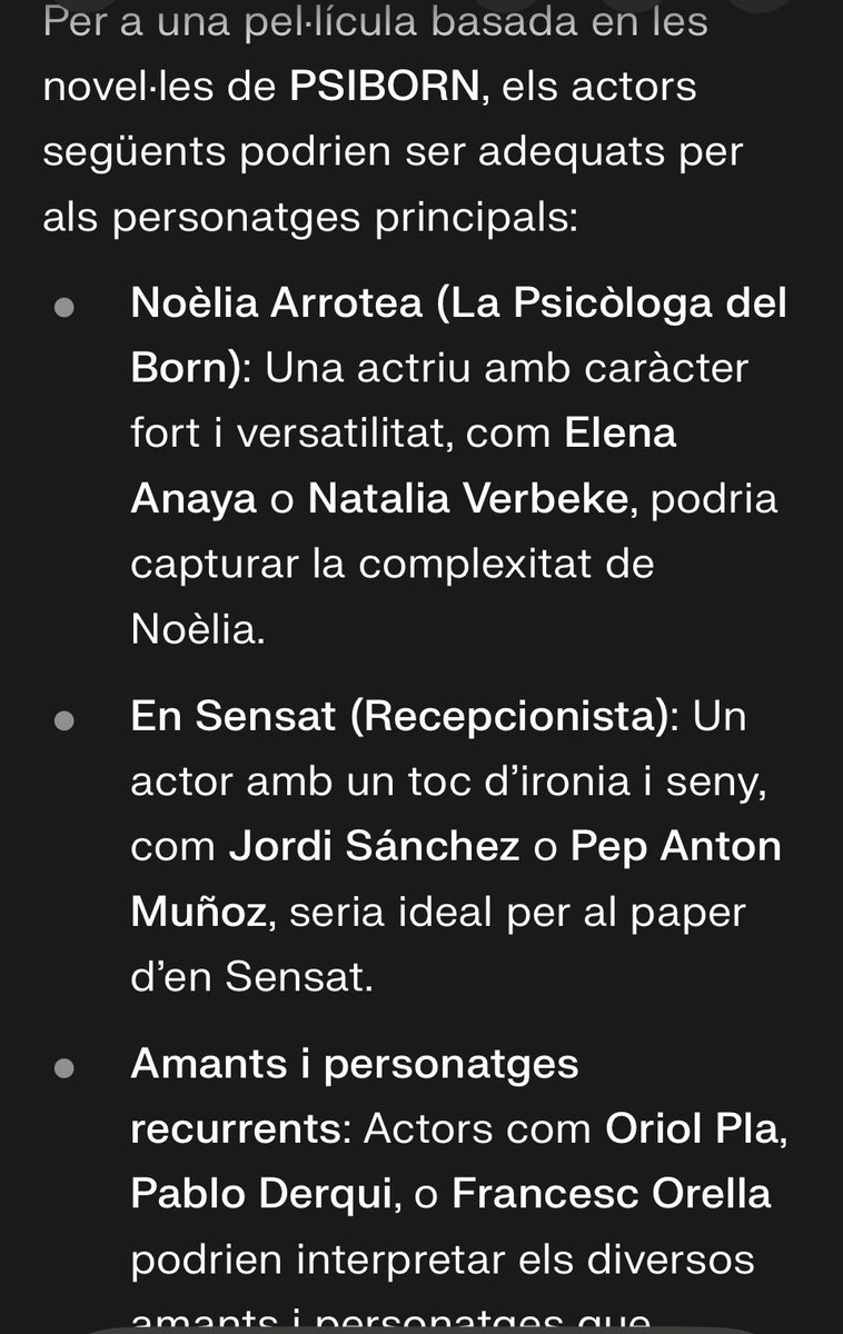 EnBaptista's tweet photo. Se m’ha acudit preguntar a la IA, quins actors podrien aparèixer en una suposada pel.licula basada en les novel·les de @psiborn. Com que els espanyols no em convencien, he demanat pels estrangers. I tampoc ho acabo de veure 😂🤷♂️
Pren nota, @odell_pablo!
#psiborn https://t.co/yEEO9lOmtg