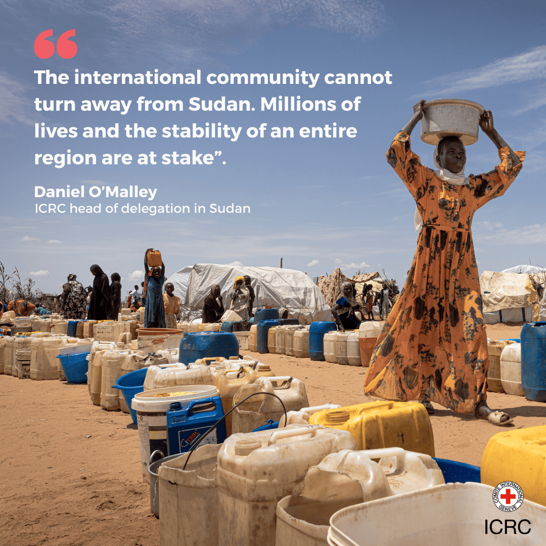 Next week the dire humanitarian crisis in Sudan will reach its two-year mark April 15.   

Disregard for the rules of war and reduced humanitarian funding risk worsening the situation.  

Read it here 👉🏽 icrc.org/en/news-releas…