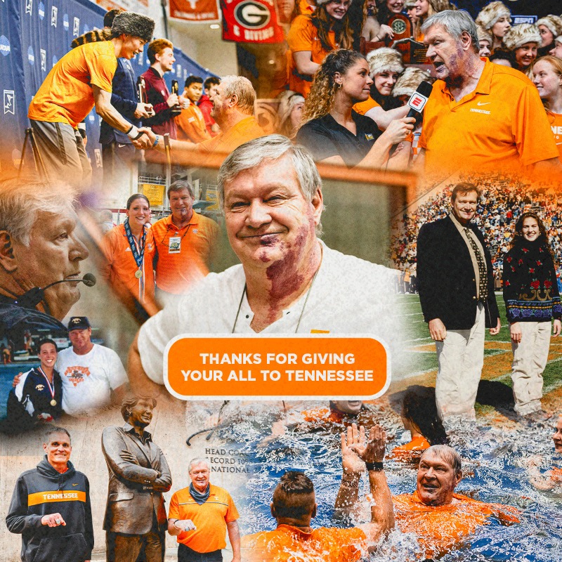 Vol_SwimDive's tweet photo. Thank you, Dave! 🧡

You took our program to unbelievable heights, and your legacy will forever be deeply ingrained in the DNA of our program!

Winning is Living 🏆