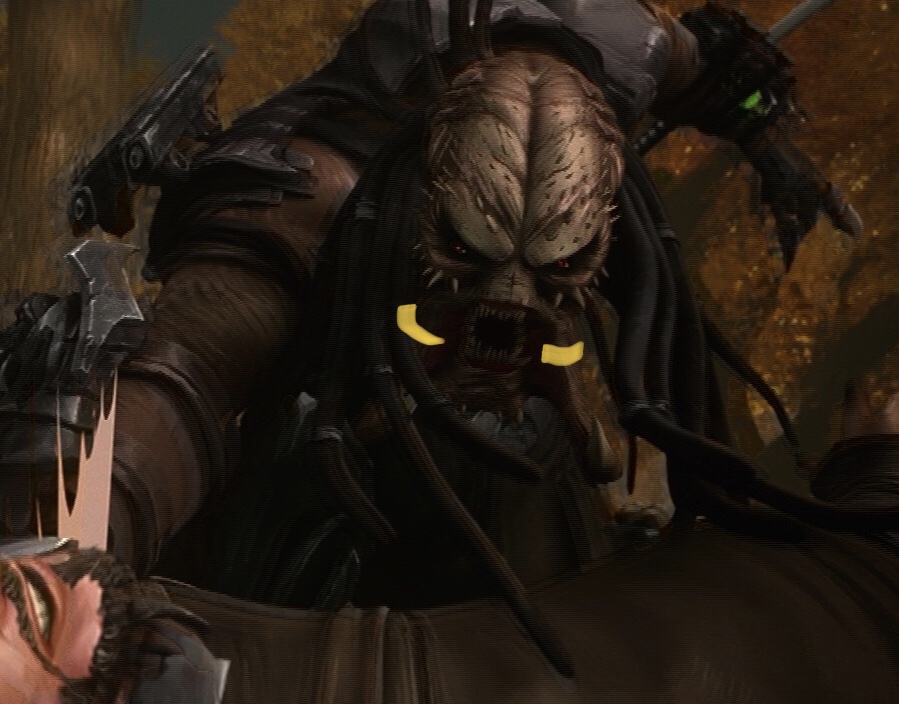 monica_usera's tweet photo. @PHGTheGame Took a closer look at the samurai era predator and…  where  the  fuck  are  its  upper  mandibles?
either the  creative  team  is  lazy or their using  AI. https://t.co/wJaBlrmKIr