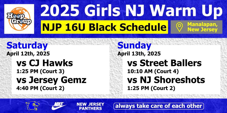 Weekend in Manalapan. So excited for our first tournament of the season! Let’s go NJP 16u💛💙 #Earnit #HoopGroup #NJPanthers <a href="/CoachJordanNJP/">Jordan Stites</a>