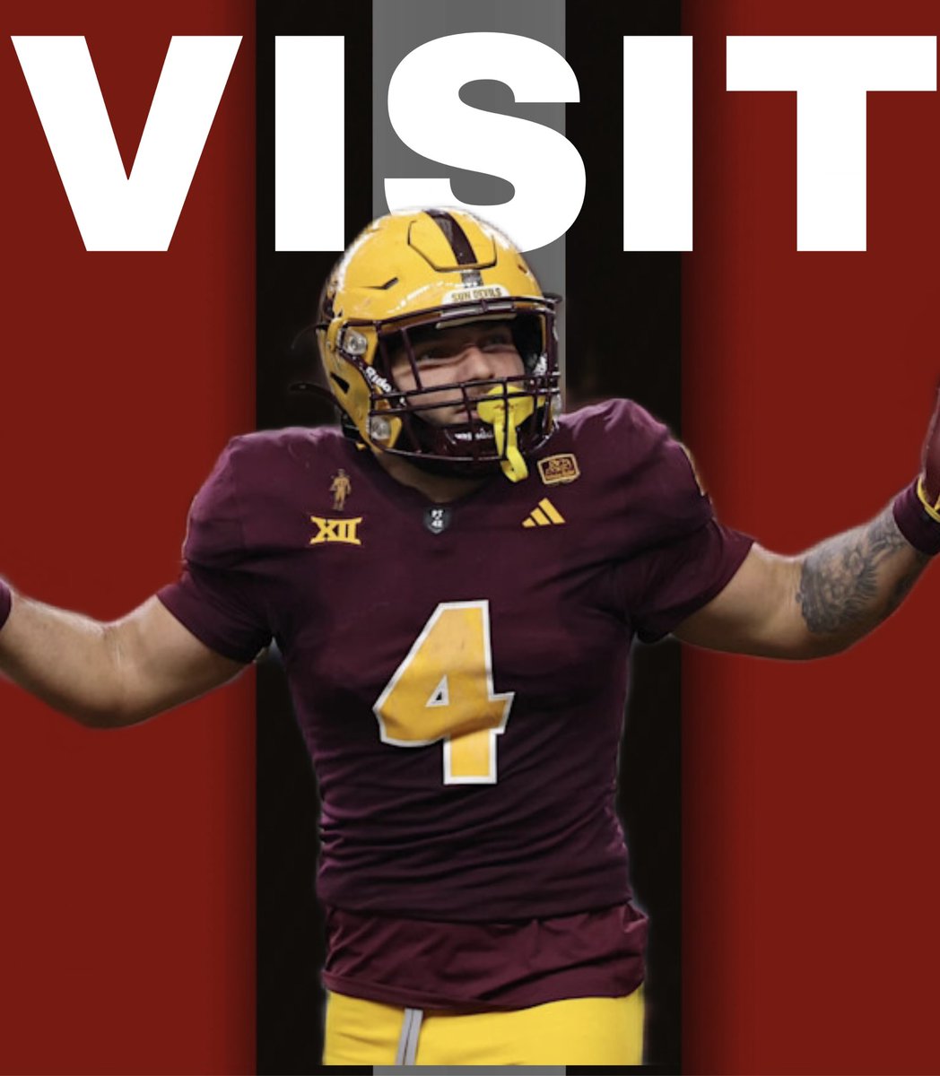 BrownsTailgate's tweet photo. Arizona State RB Cam Skattebo seen visiting the #Browns facilities. https://t.co/E7XpPf1XJ8