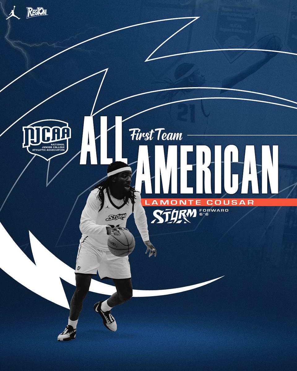 DDCCStormMBB's tweet image. Congratulations to Lamonte Cousar. He was named to the NJCAA DII All-American 1st team ❗️
#njcaa #juco #allamerican