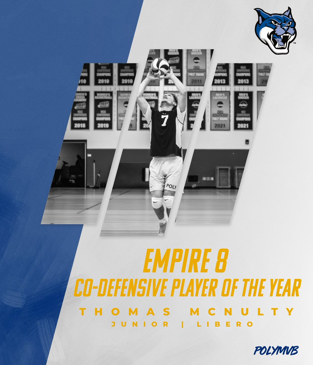 SUNY Poly Wildcats (@polywildcats) on Twitter photo Congratulations to our Empire 8 men's volleyball conference award winners!
Thomas McNulty was tabbed Co-Defensive Player of the Year.
Peter Gottler earns All-Conference Second Team honors.
Brendan Palmer is named to the All-Conference Sportsmanship Team. Congratulations to our Empire 8 men's volleyball conference award winners!
Thomas McNulty was tabbed Co-Defensive Player of the Year.
Peter Gottler earns All-Conference Second Team honors.
Brendan Palmer is named to the All-Conference Sportsmanship Team.