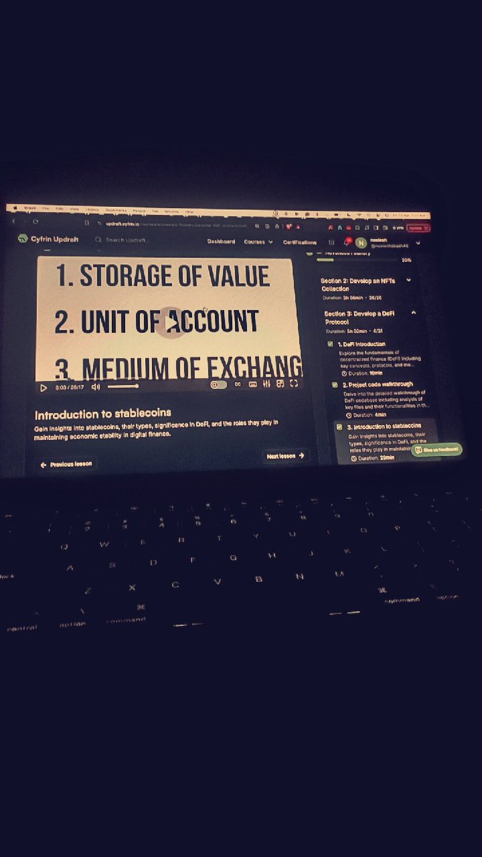 NeeleshW3's tweet photo. Day 55 of my 60 days solidity challenge
Learnt what is defi✅
What is stablecoin✅
Types of stablecoin✅
1)Relative Stability: pedded/ Anchored or floating
2) Stability Method :Governed/Algorithm
3) Collateral Type: Endogenous or
Exogenous
#web3
#DeFi
#Stablecoins
#soldity https://t.co/AsDXRO68lR
