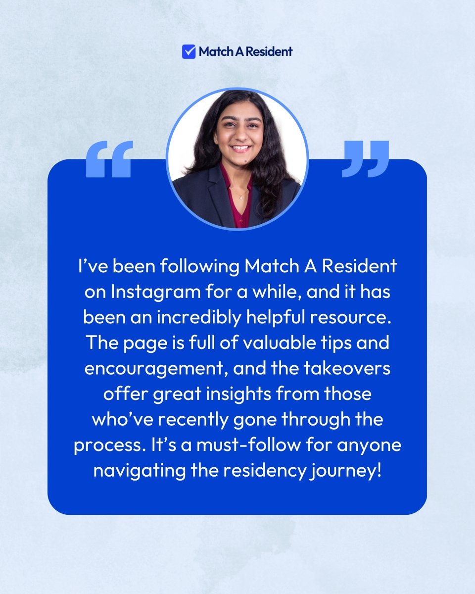 Congratulations, Dr. Sheena Bedi! 🎉 Your hard work and perseverance have paid off, and we can't wait to see you thrive in your next chapter! We're glad to know Match A Resident has been a helpful resource along the way. 
#Match2025 #MatchAResident #FutureDoctors #ResidencyMatch