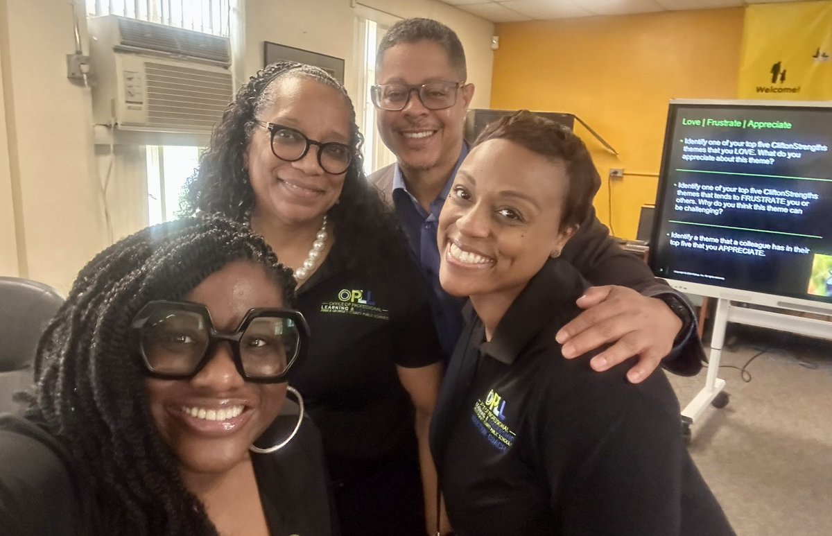 🌟A group of our Gallup Gurus, <a href="/LatoyaTteaches/">Latoya Thornton</a> <a href="/talk2Talitha/">Talitha Simeona</a> <a href="/KNealeTeaches/">Dr. Katreca Neale</a> &amp; Damon Jones spent the day helping the <a href="/pgcps/">PGCPS</a> Psychological Services team understand their @CliftonStrengths. <a href="/CoachKHolden14/">Dr. Kristi Holden</a> <a href="/DrMYWilson/">Melissa</a> #PGCPSProud