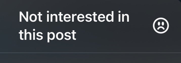 shxtou's tweet photo. I swear the “not interested in this post” button never works, anyone who says it does is lying https://t.co/yjI0R5uNOD