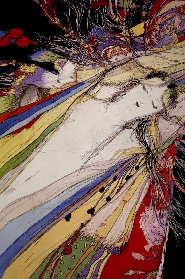 xe0_xeo's tweet photo. Yoshitaka Amano: The Tale of Genji https://t.co/59BzDDzS0V