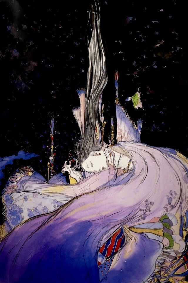 xe0_xeo's tweet photo. Yoshitaka Amano: The Tale of Genji https://t.co/59BzDDzS0V