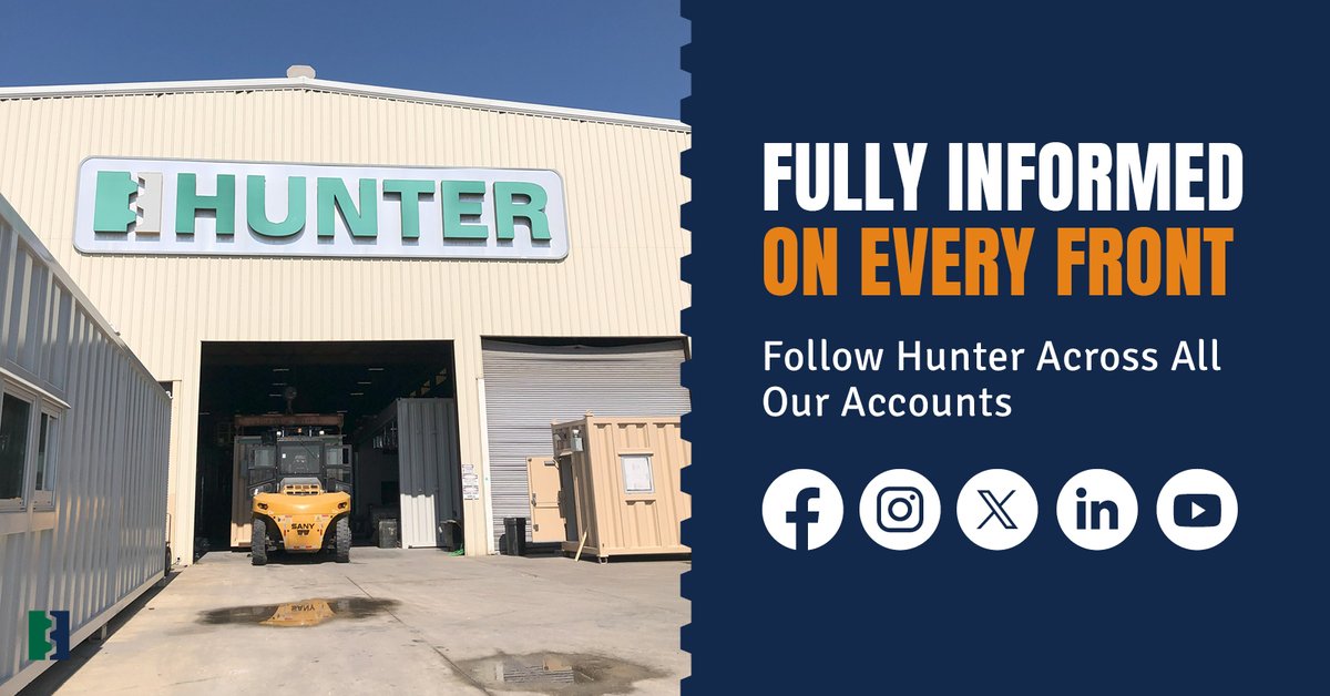 hunter_site's tweet image. With first looks at project rollouts, in-depth industry updates and tips regarding how Hunter can position your industrial sites for success, our social media pages aim to inform. Let’s connect!
#CustomModular #LetsConnect #ModularConstruction 
bit.ly/3RYlnkI