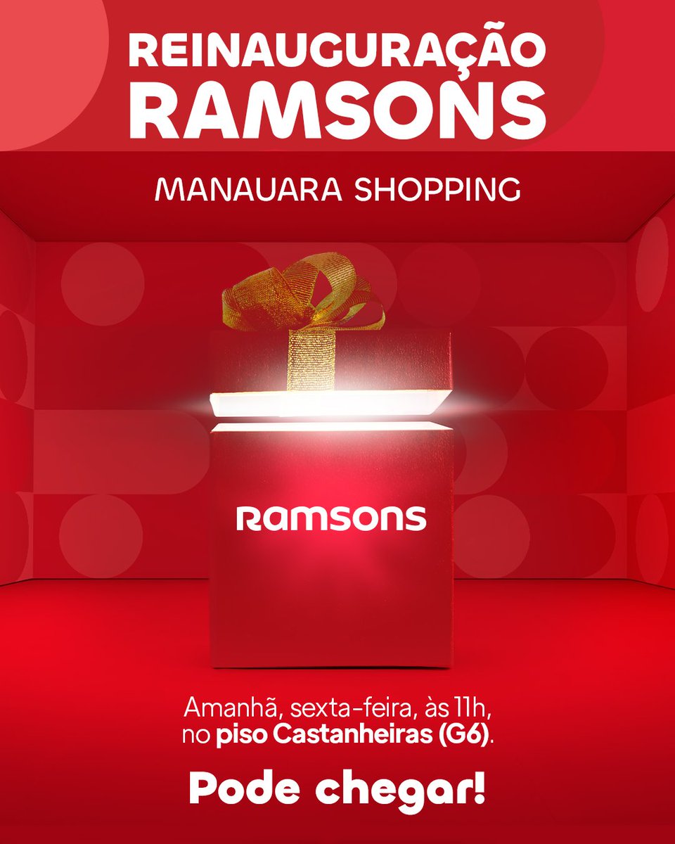 LojasRamsons's tweet image. Queremos celebrar com você um novo capítulo da nossa história, pois o jeito de morar evoluiu e a Ramsons também. ✨🎉

Conheça nosso novo espaço no Piso Castanheiras do Manauara Shopping. E lembre-se: fique à vontade, a casa é sua! 😀❤️

#reinauguração #Ramsons #CadaDiaMaisVocê