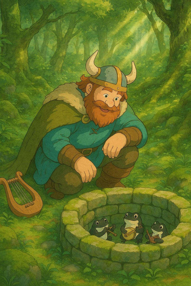 🐸🎶 vs 🧔‍♂️🪕

While the Odin Band frogs play their first notes down in the well…The Viking bard watches in peace.

No hate. No panic. No noise.
Just history, legacy, and music.

$MUSIC reached 1M MC long before meme wars began. We didn’t ride the FUD, we survived it.

While