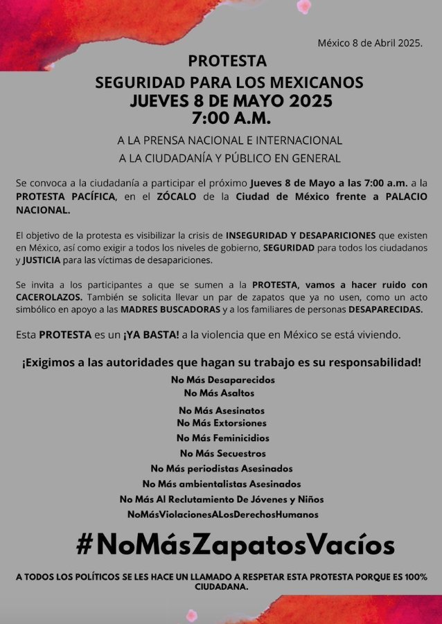 LlamadoaAccion's tweet photo. Les compartimos el comunicado y varios Flyers para que por favor nos ayuden a compartir.  
Y que utilicen estos 👇
#NoMasZapatosVacios  #8Mayo

¡Gracias! https://t.co/KtLHYfQJ62