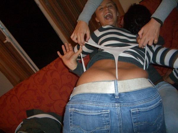 It's thong wedgie time!