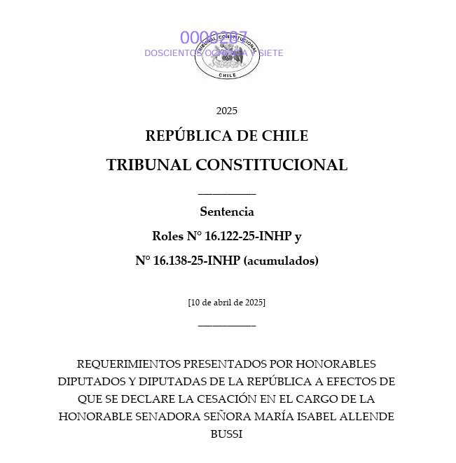 Tribunal Constitucional de Chile tweet media