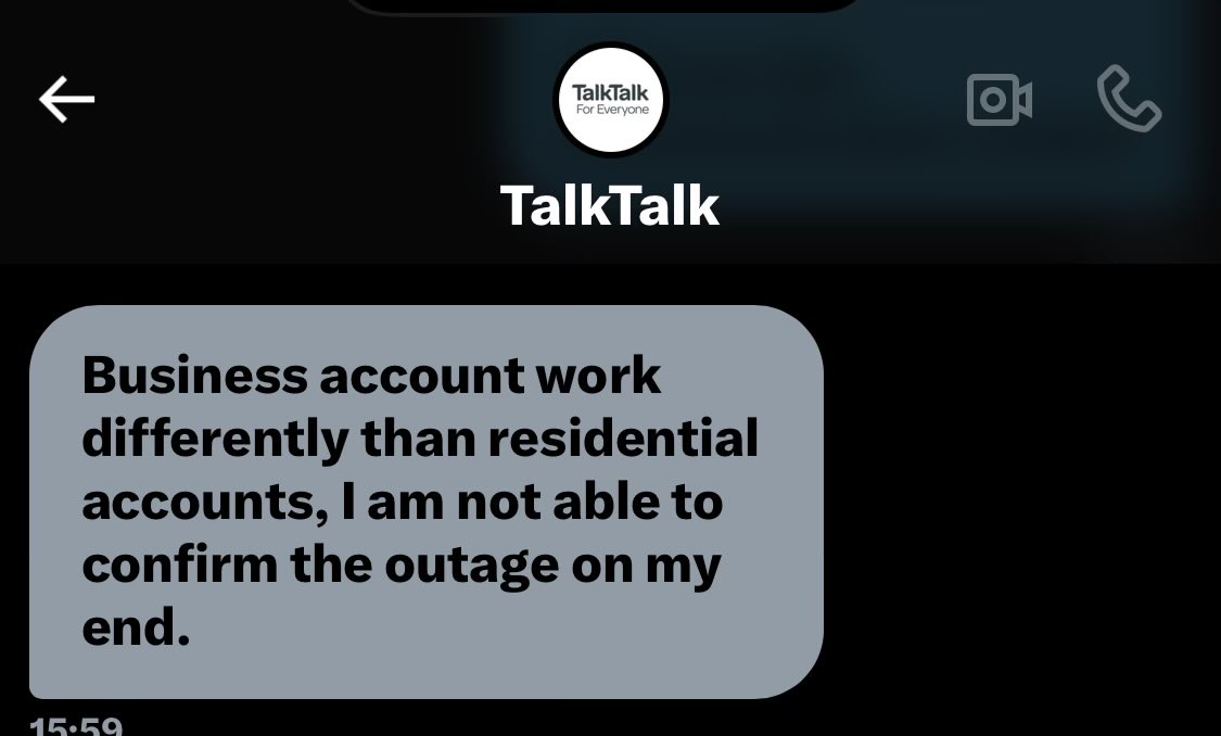 ValleAcademy's tweet photo. @TalkTalk Are you serious. 

We DID and you can’t help because we’re a ‘Business Account’. 

No comms and no help. https://t.co/F2aAfZrIwU