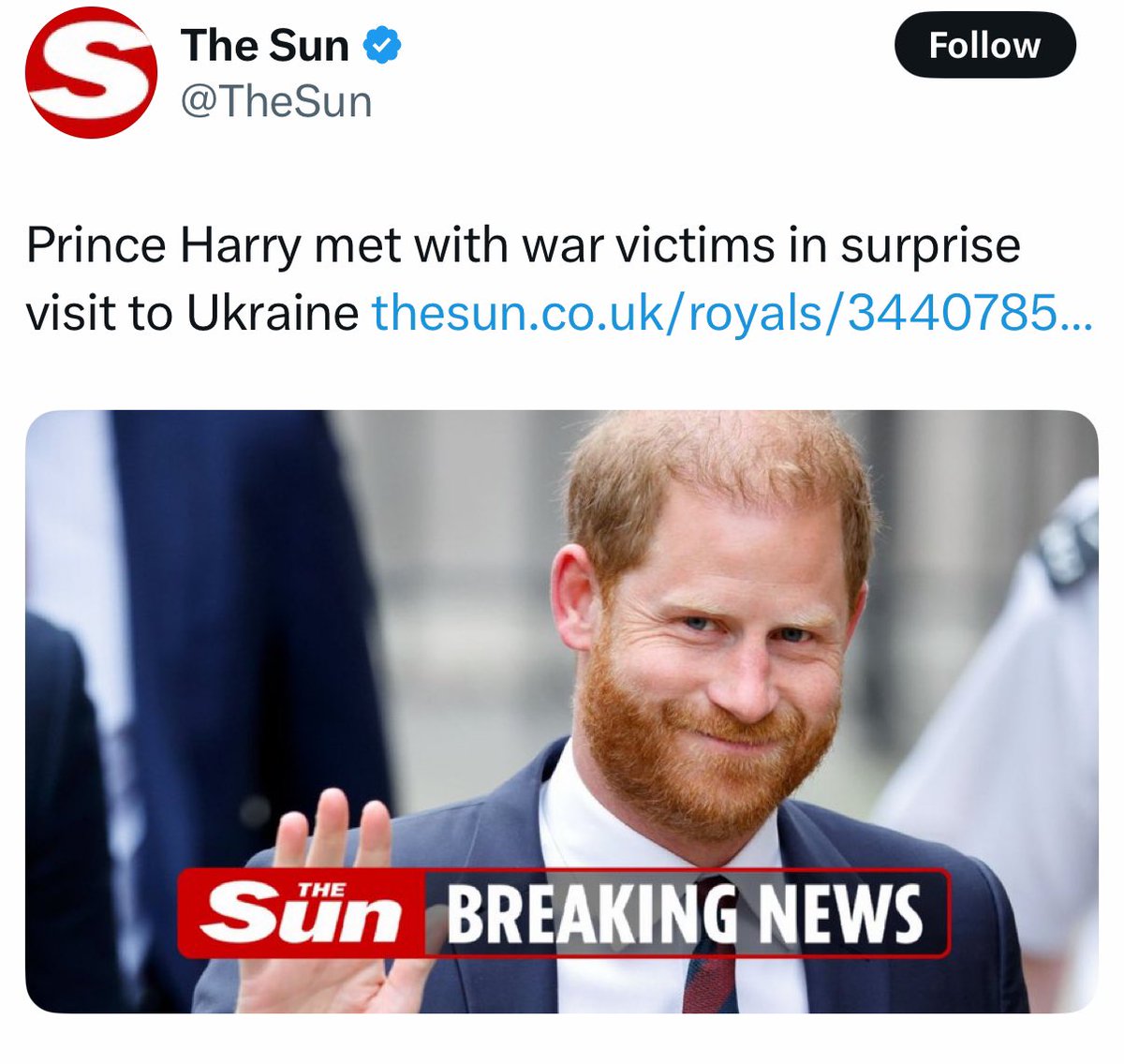 The difference 24 hours make in the life of a liar 
Harry yesterday in court: "my life is at stake! I need my taxpayer security back."🤭
Harry today: "prince Harry went to Ukraine for a visit"🤡
   So his life is at stake but he can travel safely to war zones for visits?🫠