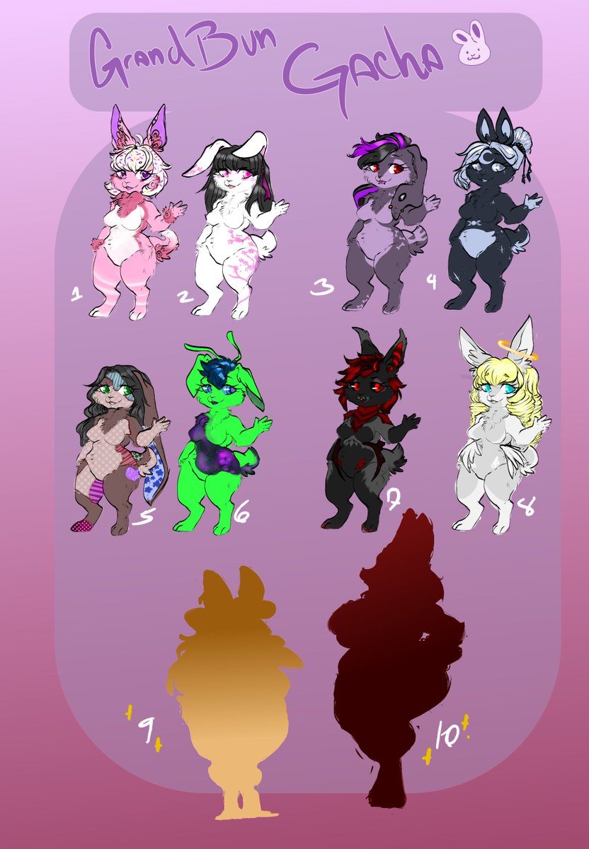 Gacha time, gacha time!! Got some buns lookin for a home, please go here for availability:
furaffinity.net/view/60526228/