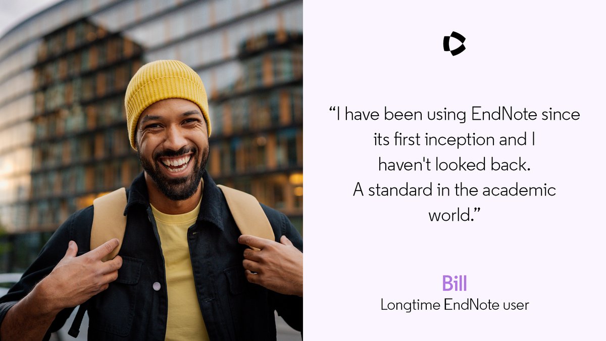 If, like Bill, you want to collect, manage and cite your sources easily and quickly, pre-order EndNote 2025 and enjoy an exclusive 10% discount.  endnote.com/pre_order_EN20…