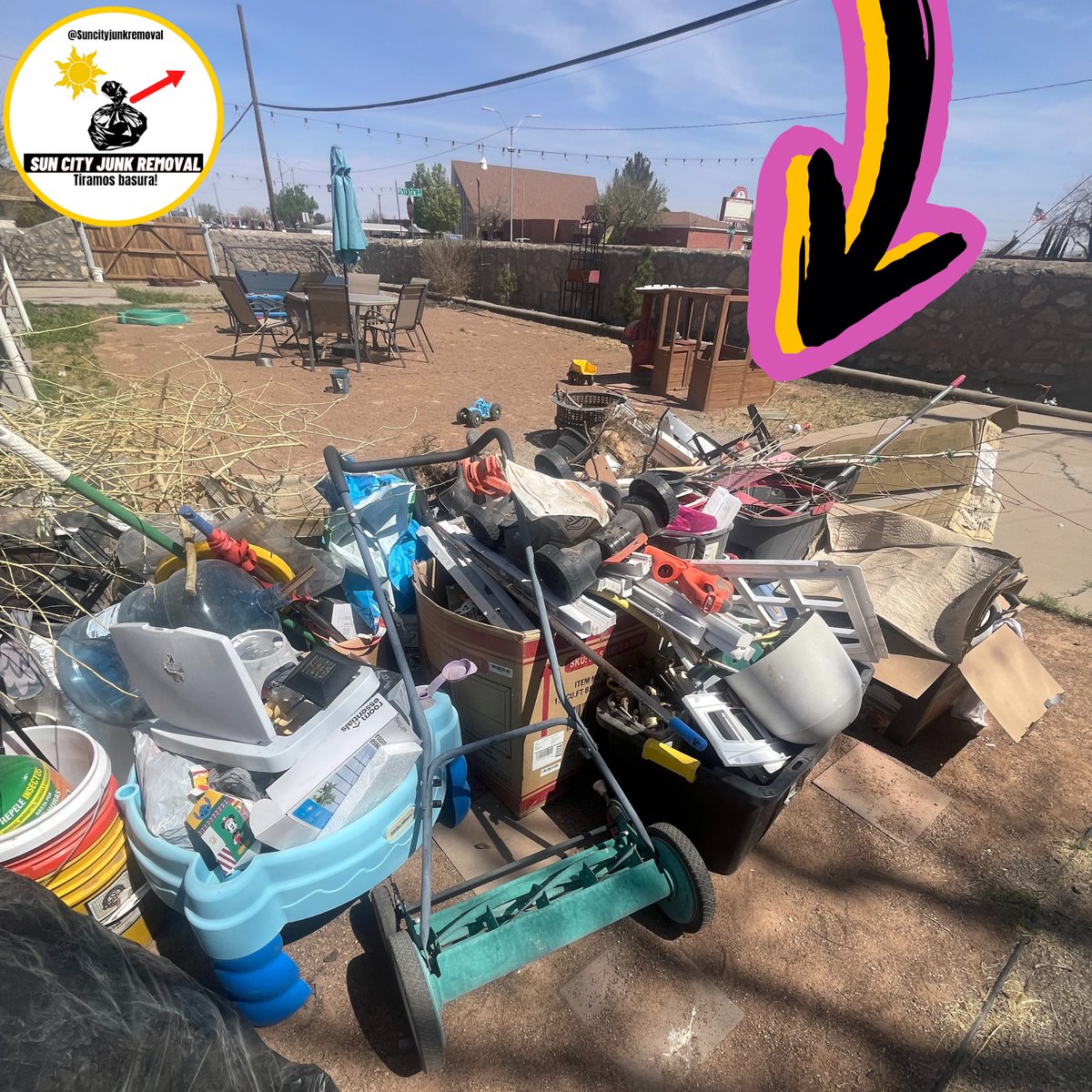Junk &amp; Clutter In Your Backyard?

We Can Help!

Give us a call or text at 915-352-7358 to schedule your complete junk haul off

#elpaso #eptx #elpasotexas