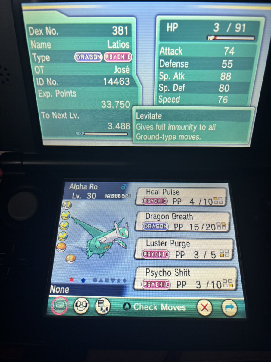 hunter_eon's tweet photo. Bueno no pensé retomar el Shiny Hunting pero conseguí a Latios Shiny en AlphaSafiro desde que comenze a cazarlo hace 5 años, que genial! Aunque olvide contar los resets con este jajaja! https://t.co/5T5gtFv3NZ