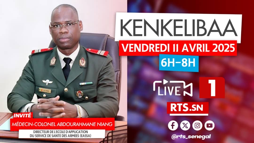 Le médecin colonel Abdourahmane Nang, directeur de l’école d’application du service de santé des armées (EASSA) sera l’invité de l’émission Kenkelibaa ce vendredi 11 avril 2025 entre 6h et 8h du matin.
#senegal #santé
