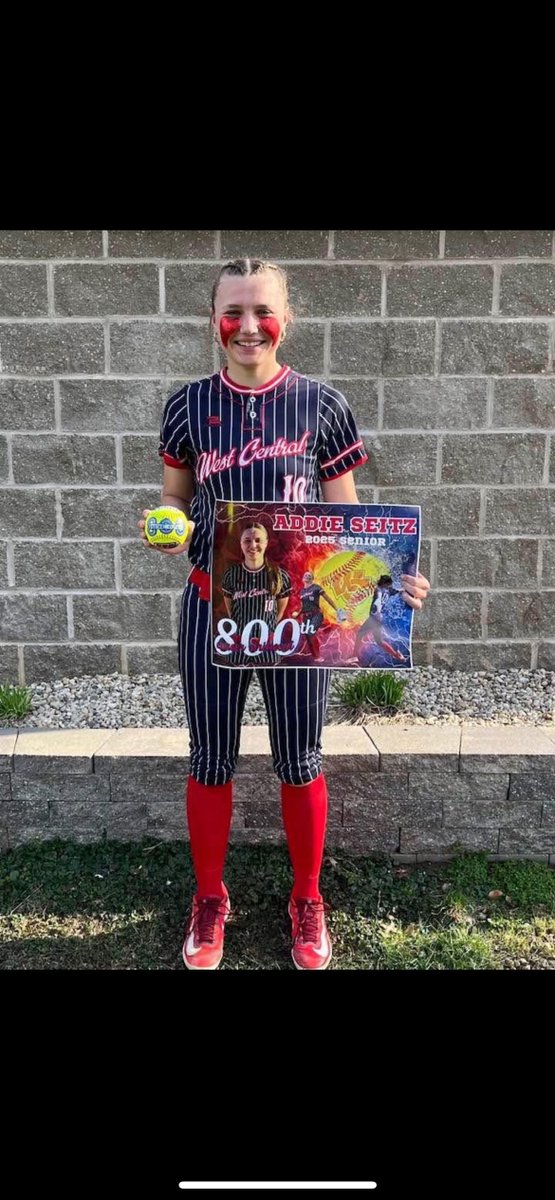 West Central SB (@wcheatsoftball) on Twitter photo Congratulations <a href="/AddieSeitz10/">Addie Seitz</a> on recording your 800th hs strikeout in tonight’s victory over Knoxville!! Congratulations <a href="/AddieSeitz10/">Addie Seitz</a> on recording your 800th hs strikeout in tonight’s victory over Knoxville!!