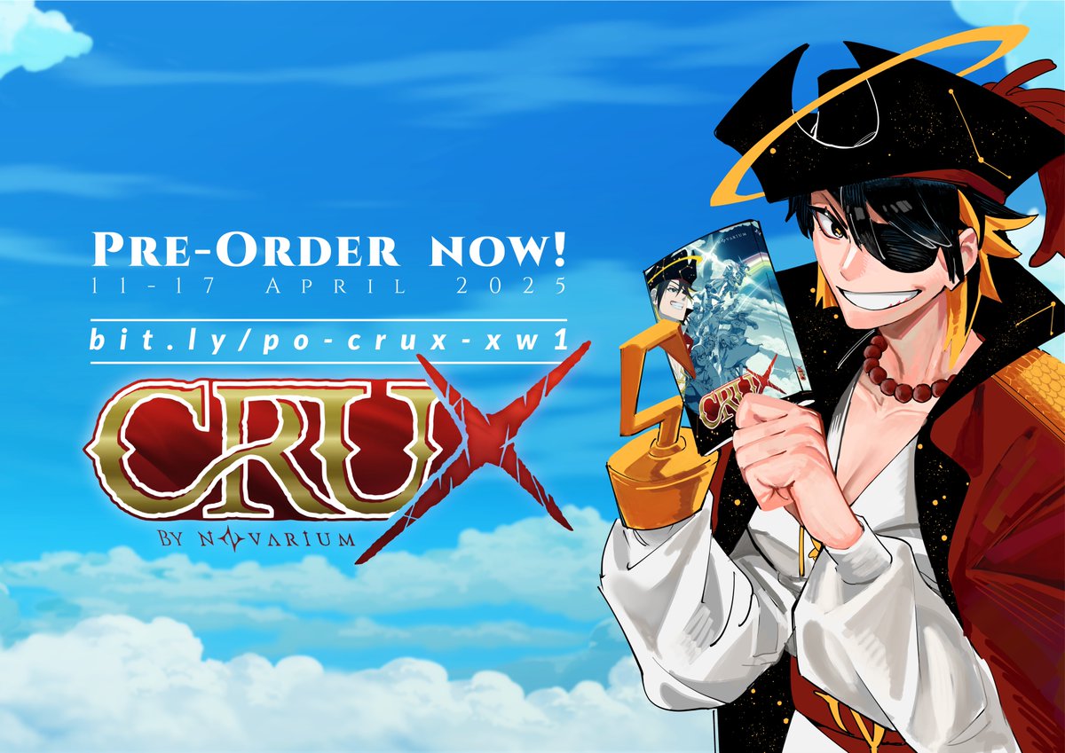 NovariumComics's tweet photo. Mercusuar berkedip saat makhluk mitologis diburu bajak langit, konstelasi tercerai, dan para kriminal kabur dari ksatria suci 

✨Gerbang konstelasi CruX kini telah terbuka!✨

Pre-order komik CruX dapat dilakukan melalui tautan pada gambar.

#Comifuro20 #CFXX  
(1/4) https://t.co/iemlitrUt0