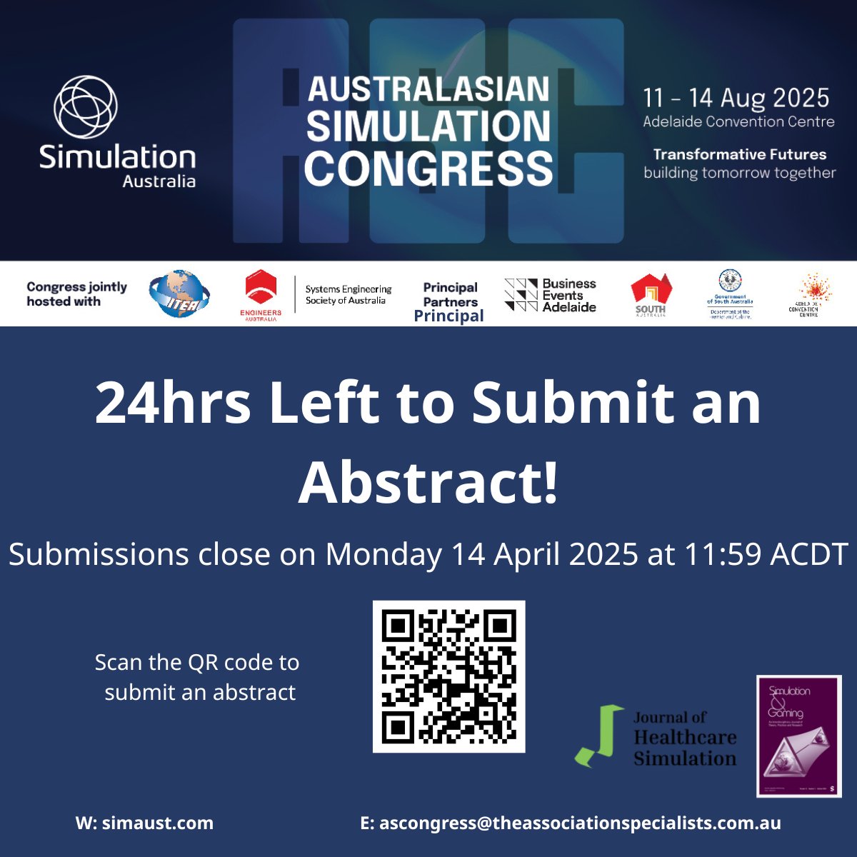 emergency management and others. The Systems Engineering and Test and Evaluation community are strongly encouraged to submit!    Abstract submissions tomorrow night. Don’t miss your chance to share your insights!    Submit your abstract now a simaust.com/australasian-s…