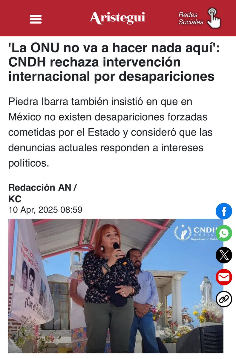 EmilioAlvarezI's tweet photo. Cuando el echeverrismo negó liberar a Jesús Piedra, secuestrado el 19 de abril de 1975, Rosario Ibarra (su madre) acudió a las instancias internacionales defensoras de #DDHH como la ONU, amnistía y muchas más. 

Para que organizaciones internacionales la escucharan, le permitió desenmascarar al régimen que instrumentó la desaparición de luchadores sociales y políticos mediante la ilegal llamada “guerra sucia”. 

Qué patético que hoy @RosarioPiedraIb rechace la intervención del CED de la ONU ante la crisis de desaparición de personas en México.

Nota completa: 👇🏻
https://t.co/6IhvPkWJPz

@AristeguiOnline