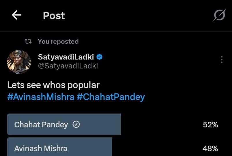 unseenwind2012's tweet photo. #ChahatPandey took organic lead in this but chuglo uncle aunty fans did what's they known for 😂😂
Bots fandom for a reason 😭😭😆😆
@Avinash_galaxy mil gya kabhi toh thuthun laal krdunga hijinde kahika
@EishaSingh24 tuto narak hi jayegi chuglo 

#avinashamishra D##ogla https://t.co/Slo2FXy0aE