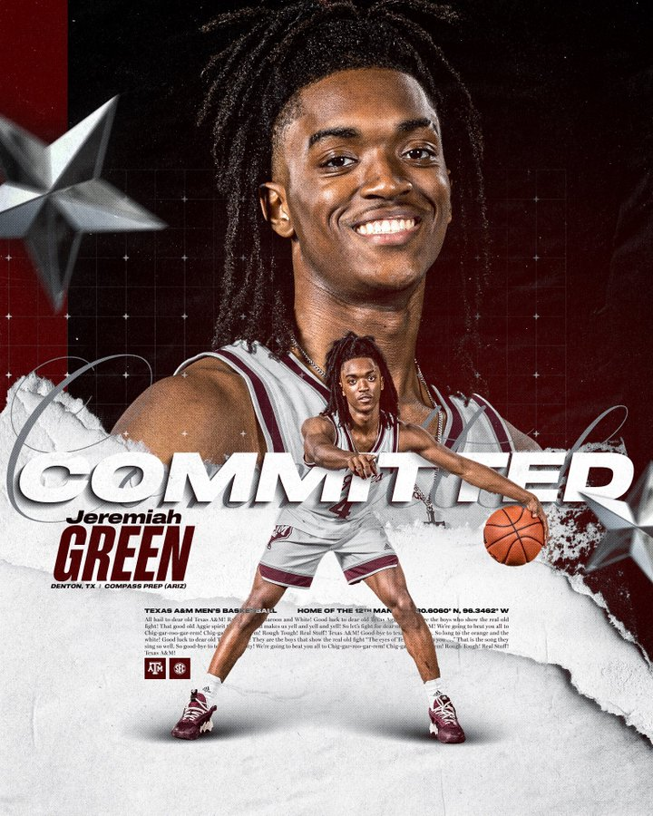 Rivals Hoops (@rivalshoops) on Twitter photo No. 104 recruit in the 2025 class, guard <a href="/Jeremiah21Green/">Jeremiah Green</a> is LOCKED IN and REAFFIRMS to Texas A&M Basketball
n.rivals.com/content/athlet… No. 104 recruit in the 2025 class, guard <a href="/Jeremiah21Green/">Jeremiah Green</a> is LOCKED IN and REAFFIRMS to Texas A&M Basketball
n.rivals.com/content/athlet…