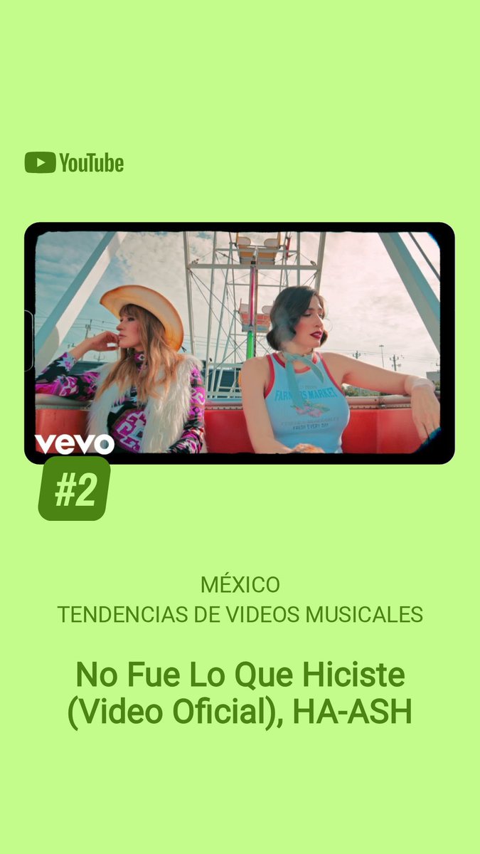 #NoFueLoQueHiciste 
#2 en Tendencias De Videos Musicales 🇲🇽

🔗: youtu.be/NapNBm0FHA0?si…