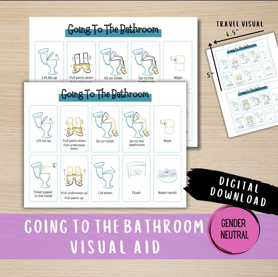 OnceUponAMind22's tweet photo. Bathroom step by step visuals to help promote #Independence for your little ones!  #AutismAwarenessMonth #autism #Neurodivergent https://t.co/RvxvnAwmey https://t.co/dTa8QxRsW8