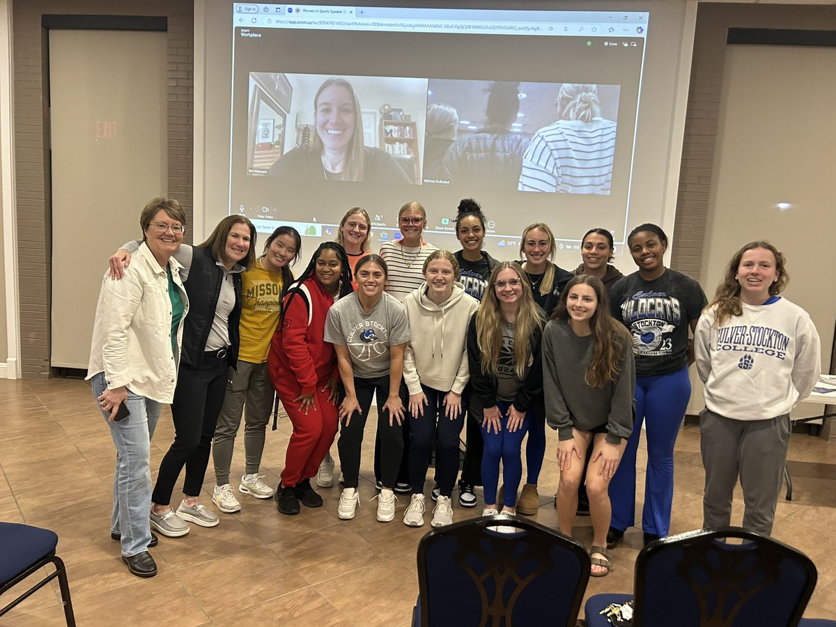 CSCWomensBBall's tweet photo. Our girls had the honor of listening to alum Jennifer Durst ‘96 & @toriniemann talk about their journey in WOMENS SPORTS! Always great to hear and learn from others!
#PayInAdvance https://t.co/JTQCSbxFQK