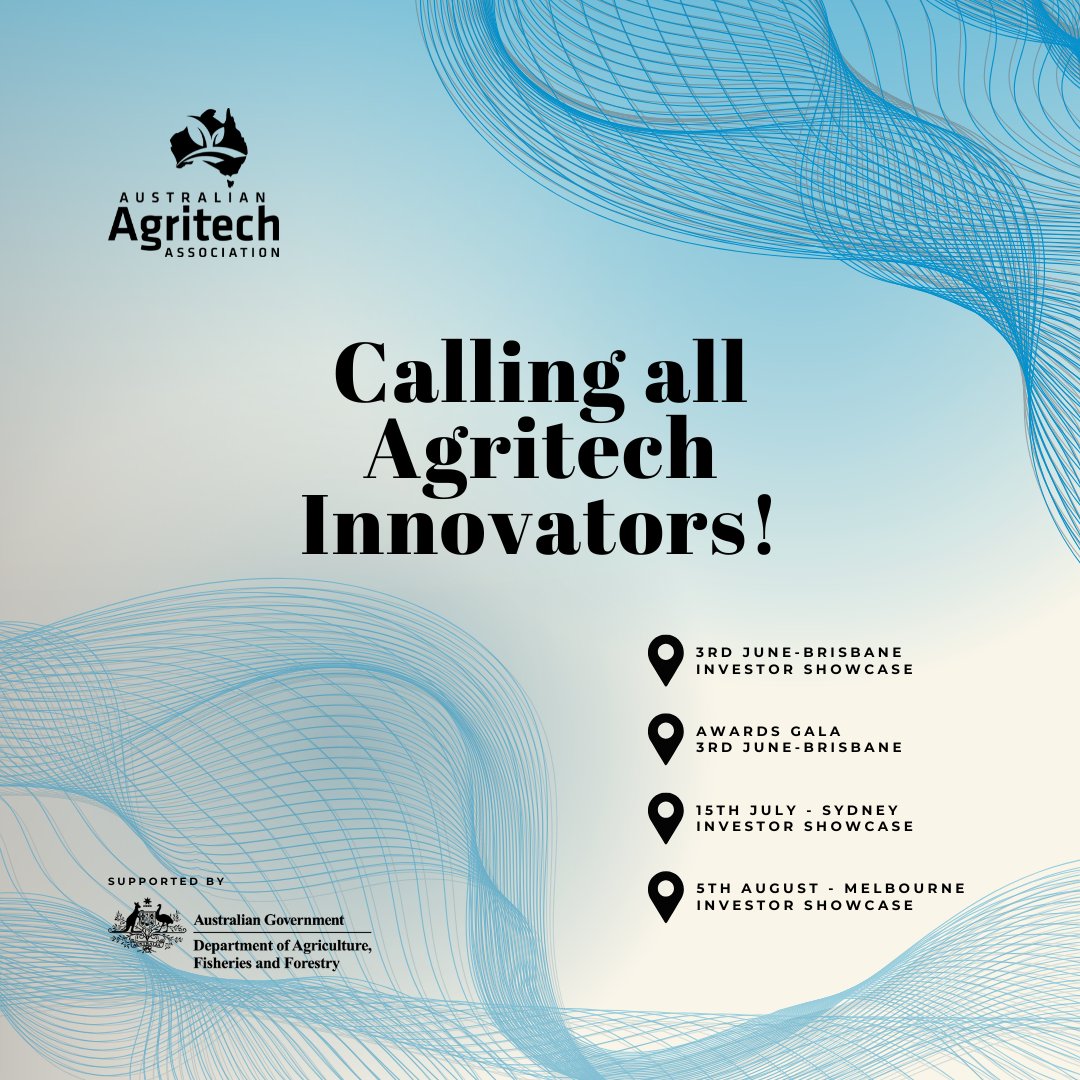 Australian Agritech Investor Showcase Series – EOI Now Open

Submit your EOI by end of April loom.ly/FMOZEYA

#AusAgritech #InvestorShowcase #AgtechStartups #CapitalRaising #AgriTech2025