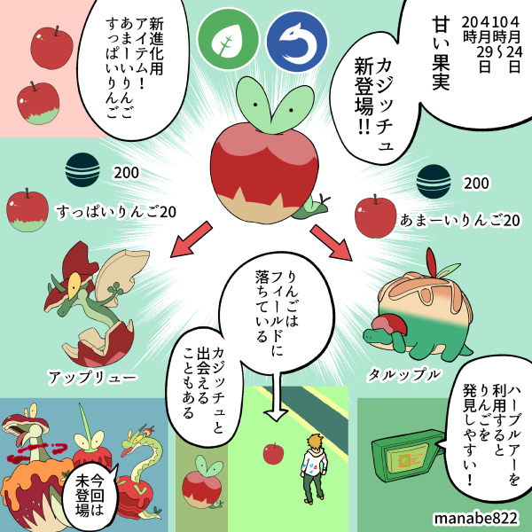 manabe822's tweet photo. 4月24日のイベントからカジッチュ新登場！！！　＃ポケモンGO https://t.co/qxnoJ7Tkdg