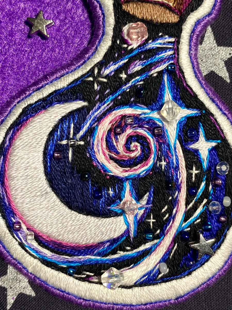 trish_kaa's tweet photo. Bottle with Cosmic Spiral ✩₊˚.⋆☾⋆💫⁺₊✧
𝕖𝕞𝕓𝕣𝕠𝕚𝕕𝕖𝕣𝕪 𝕒𝕣𝕥
#artwork #space #spacecore #celestialcore #starry https://t.co/9rcHAmuftB