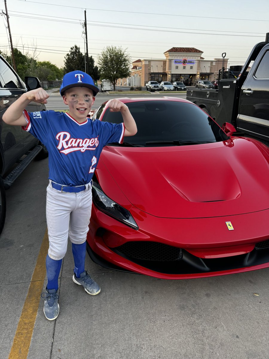 Gotta brag on the boy today. Had a monster baseball game with 2 solid innings of pitching with 4Ks. Went 4-4 at the plate 3rbis, and an iron curtain behind the dish. Here’s a pic of what he thinks i should get him