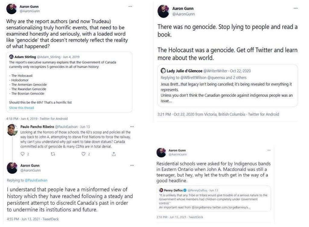 milly72810023's tweet photo. Aaron Gunn, Conservative Candidate for North Island-Powell River in BC  recently took down these 4 horrific and racist posts from X, as the Conservatives deny they ever existed. Pierre Poilievre supports him and refused to make him step down. Racism in the Conservative Party. https://t.co/ThXVtkDnan